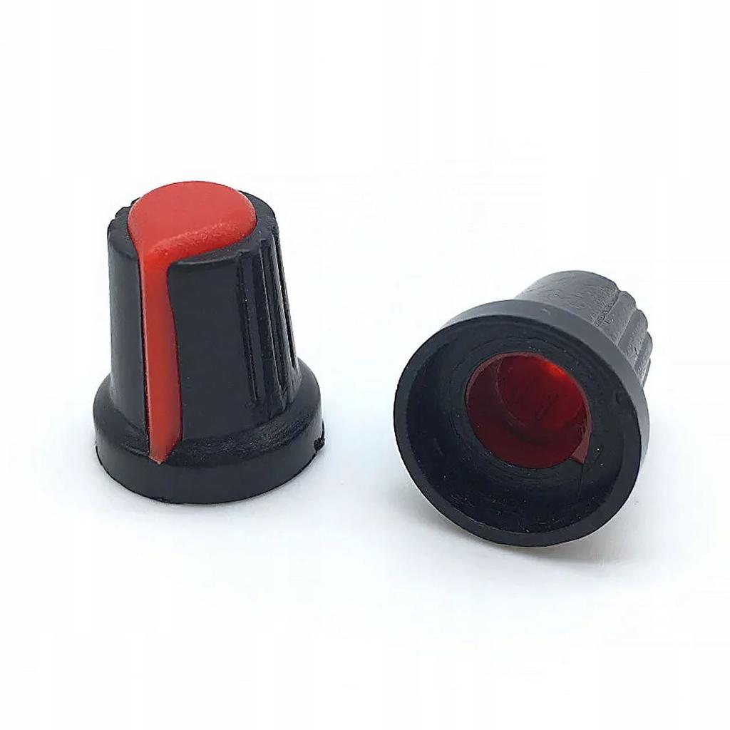 Rosfix 2x Gałka Potencjometru – Oś 6mm Czerwona 15x17mm | Wysoka Jakość Materiału | Ergonomiczny Design I Łatwa Instalacja