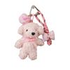 Cartoon Cute Girl Plush Bow Puppy Doll Pendant Bow Teddy Puppy Bag Pendant Keychain