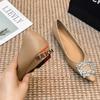 Woman Pointed Toe Ballerina Flats Leather Shoes Women Flats Non-slip Single Dress Shoes 2026 Autumn Fashion Banquet Casual Shoes