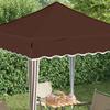 Pop Up Party Tent 195 X 195 X 245 Cm Brown Oxford Fabric