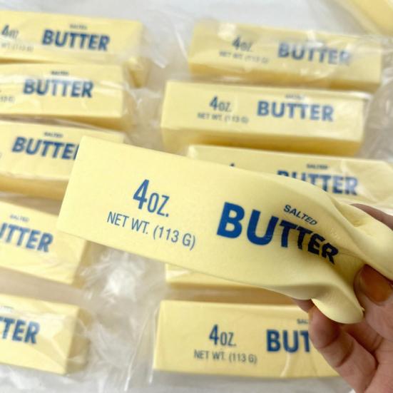 Juguete de Apretar Mantequilla de Elevación Lenta PU Suave Rebote Lento Comida Fidget Toy para Alivio del Estrés Reducción de la Ansiedad Regalos para Oficina Escuela