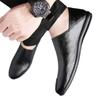 Leather shoes new breathable deodorant casual shoes soft sole soft surface lazy driving Doudou shoes