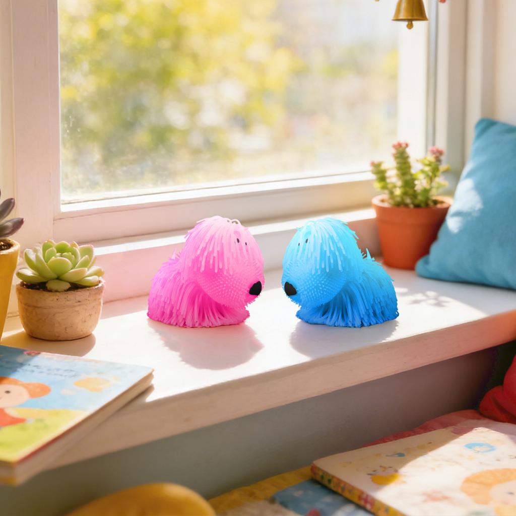 Long-Haired Dog Slow- Toy For Stress Relief, Suitable As A Children's Gift. Four Colors, One Color Randomly.