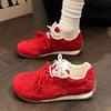 Retro fashion casual contrasting casual shoes women's 2025 summer thin mesh breathable German training shoes lace-up single shoes