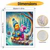 Disney Winter Winnie Piglet Oil Paint Art Painting Kit Home Wall Decor Handmade Gift Holiday Snow Pine Tree Cozy Artwork Craft Supplies
