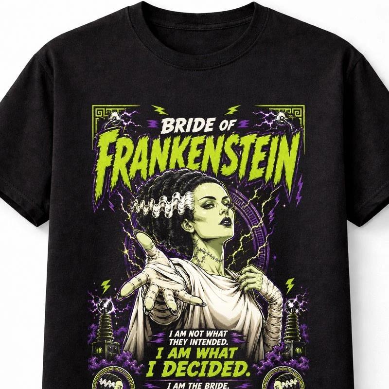 Bride Of Frankenstein Classic Horror Gothic Monster Unisex TShirt S