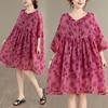 DIMANAF 2026 Plus Size Summer Women Blouse Shirts Tunic Oversize Loose Casual Beach Sundress Fashion Lady Tops Tees Print Floral