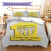 Al-Ittihad FC Pattern Bedding,Quilt Set Quilt Cover Pillowcase Home Birthday Gift(1 * duvet cover + 2 * pillowcase, without core)