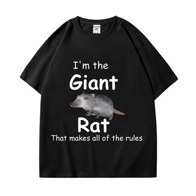 Funny I'm The Giant Rat Print T Shirt That Makes All of The Rules Graphic Short Sleeve T Shirts Unisex Women Gothic Fashion T-shirt