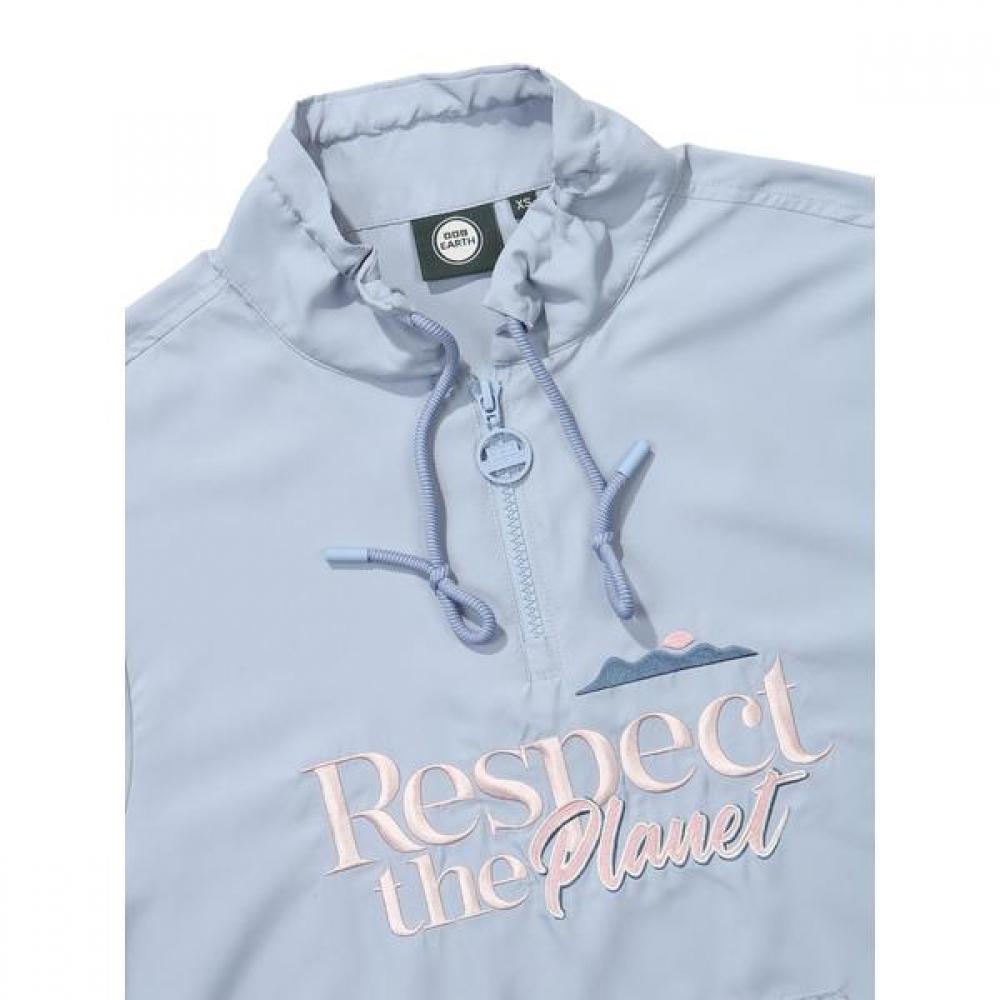 Bbc Earth Planet Embroidery Short Sleeve Anorak  Blue    Albert