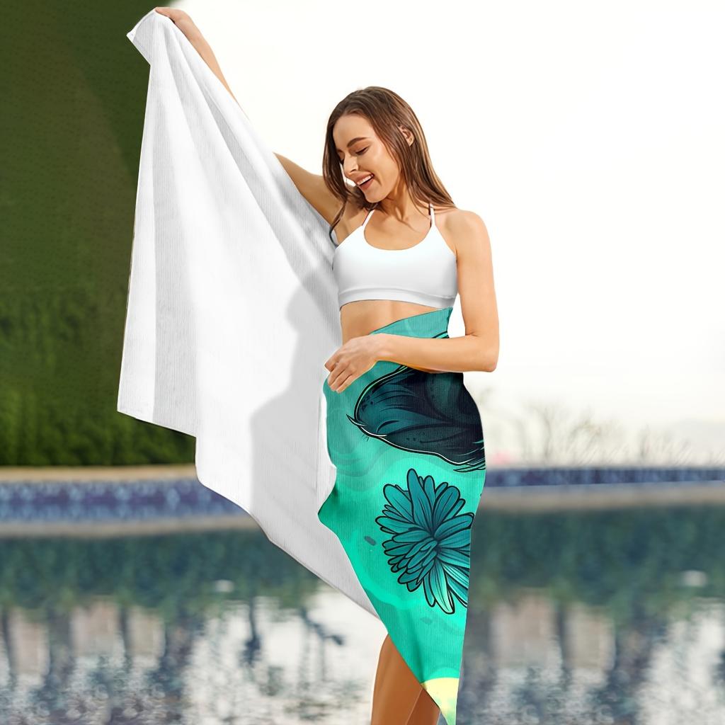 Adorable Fantasy Animal Beach Towel, Colorful Nature Art, Soft Microfiber Towel, Perfect Gift For Dreamers