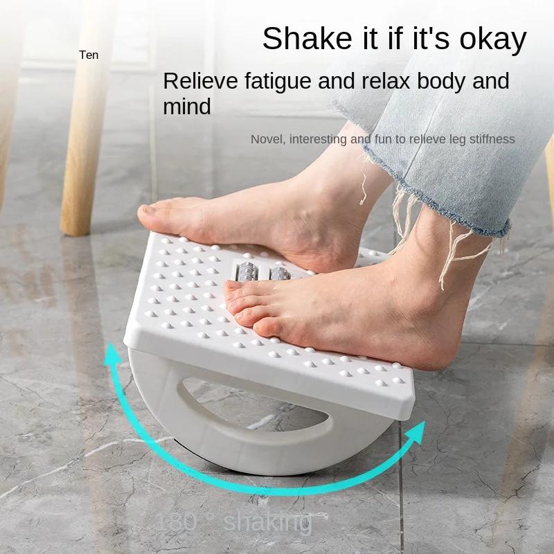 

Under Desk Footrest Ergonomic Foot Massager Footrest With Non-slip Foot Pad And Massage Rollers For Under Desk At Work Study чёрный