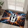 Juventus FC Design Kristall-Samt-Teppich Gemütlich Nicht?Rutschfester Teppich mit Aufdruck für Schlafzimmer Wohnzimmer Eingang