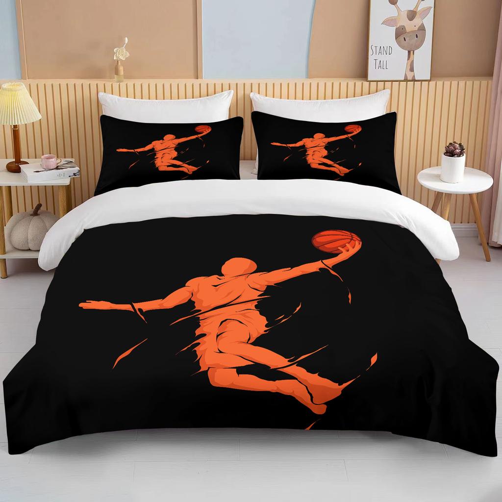 Comforter Cute Basketball Cartoon Double Bed Bed European Bedding Sets Home Textiles Luxury Pillow Cases Bedroom Bedding Sets