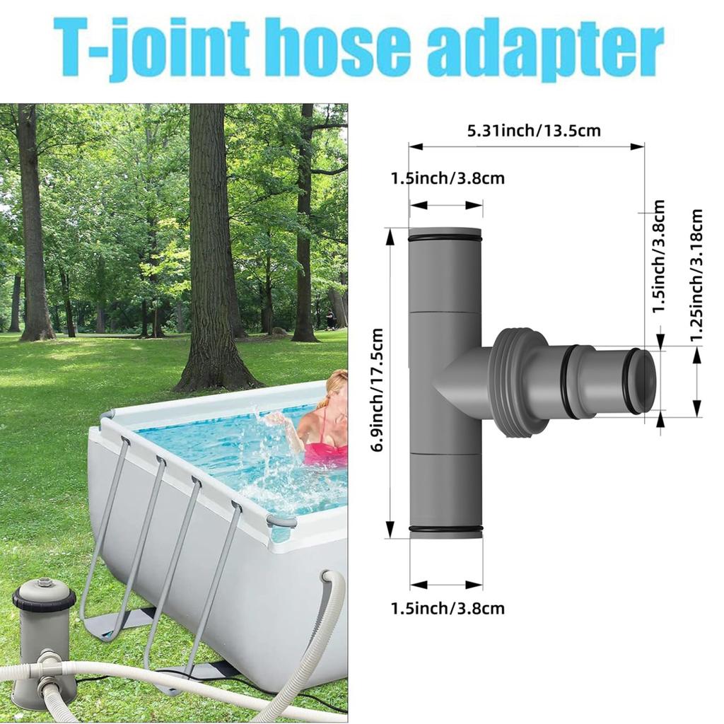 Conector pentru furtun pentru piscină Yousheng, îmbinare în T, filtru, conector pentru furtun, pentru curățarea piscinei, Adaptor de cuplare pentru furtun de vid pentru piese și accesorii pentru piscină