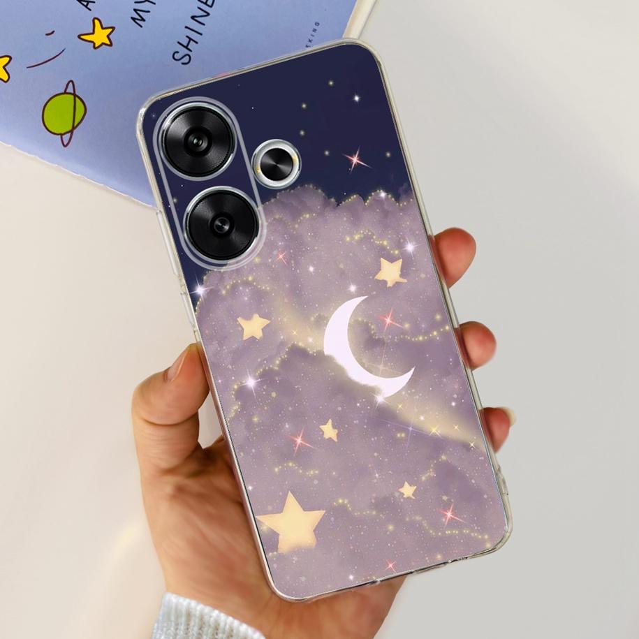 For Xiaomi Poco F6 Case Popular Butterfly Flower Soft Clear Silicone TPU Back Cover For Xiaomi Poco F6 5G F 6 PocoF6 Phone Cases