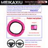 Winter Warm, Soft Plush, Comfortable and Lightweight Car Elastic Free Inner Ring Steering Wheel Cover for Women, Car Decoration.
