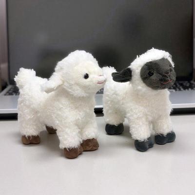 Schattig Wit Schapen Knuffeldier - Staande & Liggende Houdingen - Perfect voor Kindercadeaus & Bureau Decoratie