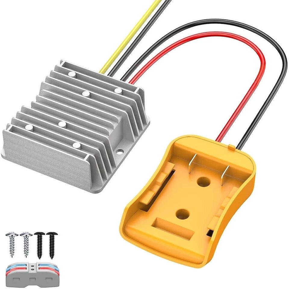 

Понижающий преобразователь для Dewalt 20 В в 12 В Адаптер Power Wheel Battery Адаптер постоянного тока 12 В 20 А 240 Вт Инвертор Автоматический понижающий преобразователь