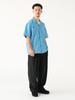 B:MING LIFE STORE by BEAMS Men's S/S Shirt, Moisture-Wicking, Quick-Drying, Striped, Open-Collar, Size S, L