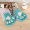Women Cute Cat Claw Paw Plush Mittens Warm Soft Plush Short Fingerless Fluffy Bear Cat Gloves Costume Half Finger Party Gift