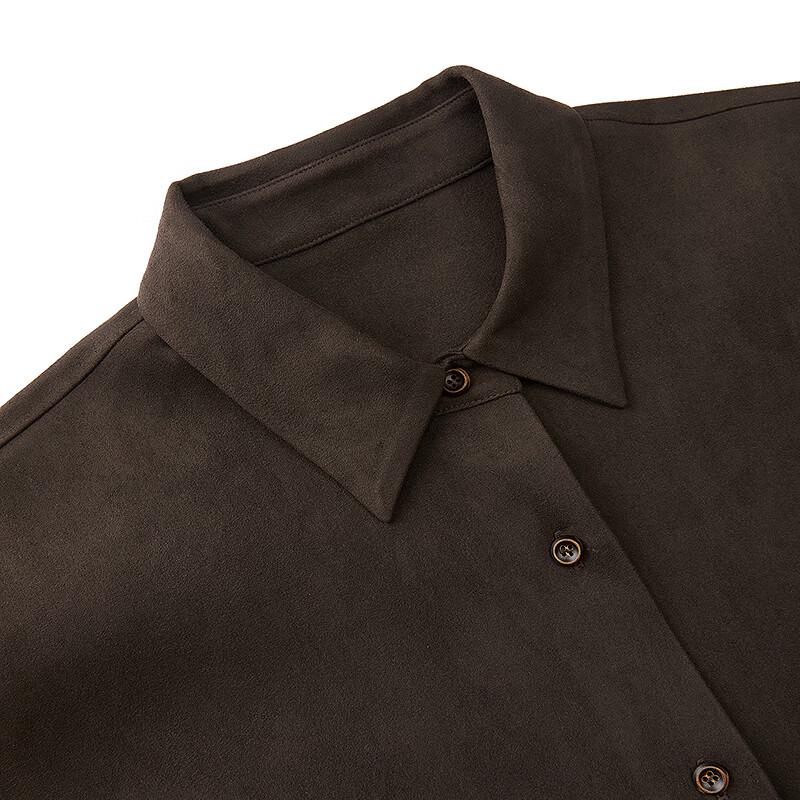 JNBY 2025 Winter Faux Leather Shirt