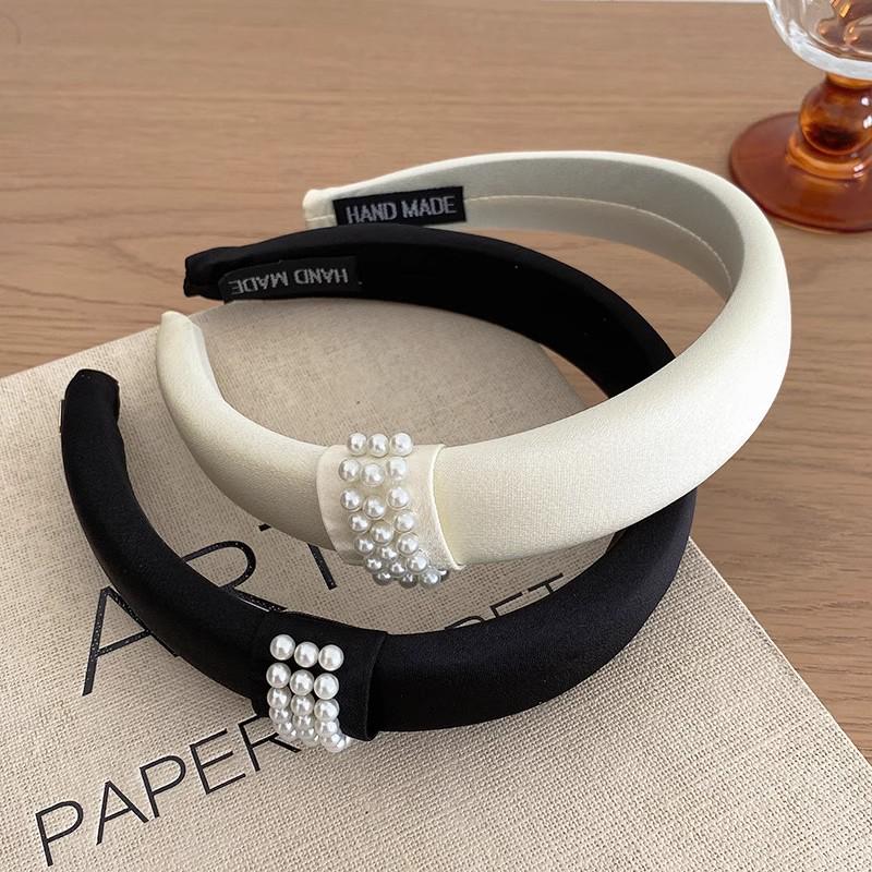 Newcomer Discount: Elegant High Skull Pearl Headband for Women - 2025 Style, Perfect for Face Washing