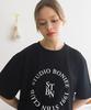 BONIEE Circle Round Graphic Loose T-Shirt Black