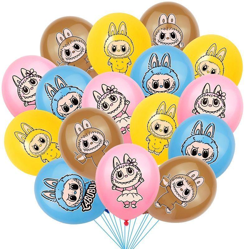 LbbTheme Birthday Party Decoration Set Lbb Birthday Banner Cake Topper Cartoon Balloon