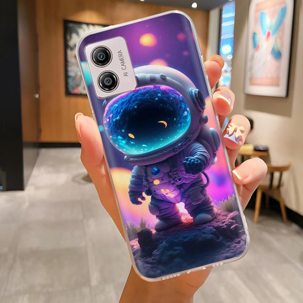Etui Do Motorola Moto E13 Miękki Przezroczysty TPU Silikonowy Uroczy Kreskówkowy Panda Tylna Pokrywa Do Moto E13 motoE13 Futerały Etui Odporne Na Wstrząsy