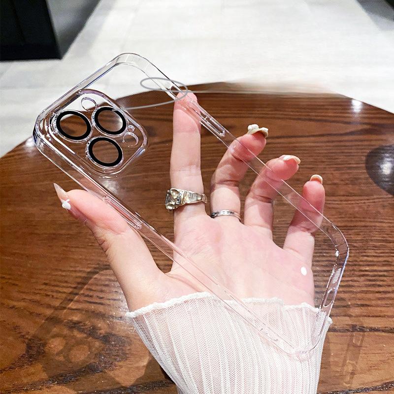 Applicable To IPhone16proMax Ice-transparent Mobile Phone Case Apple 15 Protective Case Ultra-thin 14 Transparent 12 Heat Dissipation