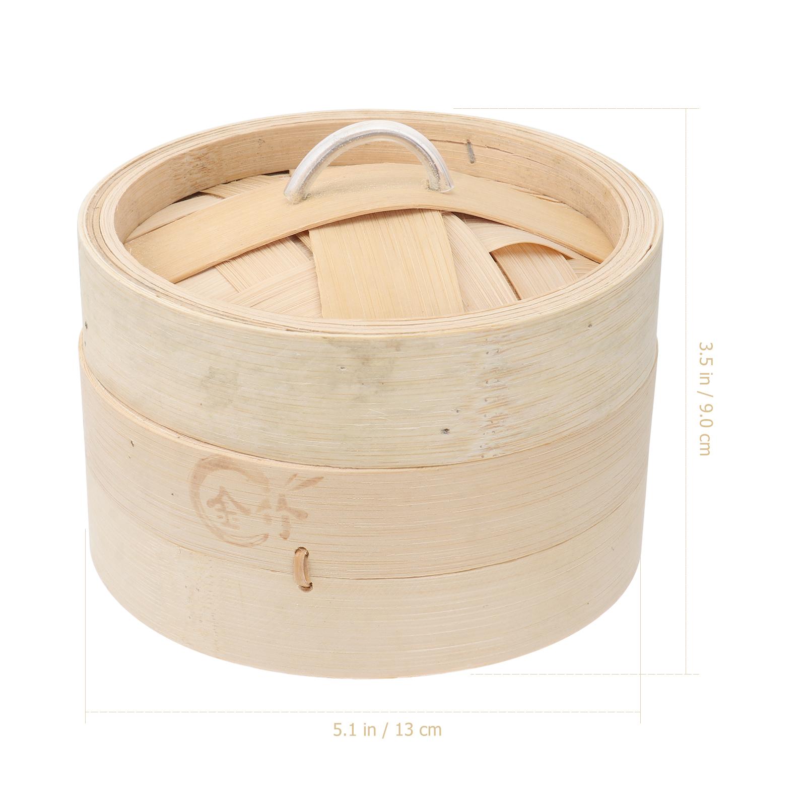 

1 Set Bamboo Thickened Heat-Resistant Kitchen Food Steamer For Rice Eggs Potatoes Steam Cooking Steamer Basket Household Cooking хакі