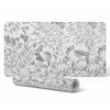 Modern Protective Keyboard Mat Floral Leaf Sketch 100X50 Cm