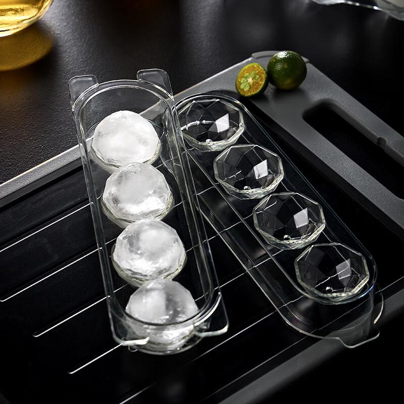Tiruona Reusable Large 4-Compartment Ice Trays, Set of 2