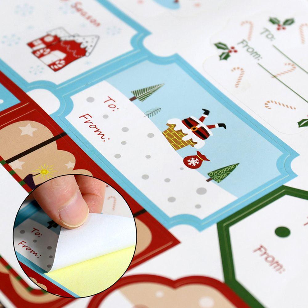 Adhesive Biscuit Package Sealing Xmas Ornament Package Label Gift Paper Sticker Merry Christmas