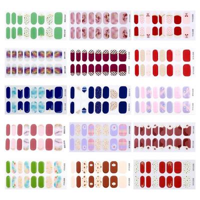 Semi-Cured Gel Nagellackstreifen Gel Nägel Vollständige Wraps Streifen Gel Nagelaufkleber