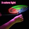 Funny Luminous Flying Disc LED Propeller Toy Lighting Pull String Light Up Flying Toy Spinning Top Outdoor Games Children Gifts