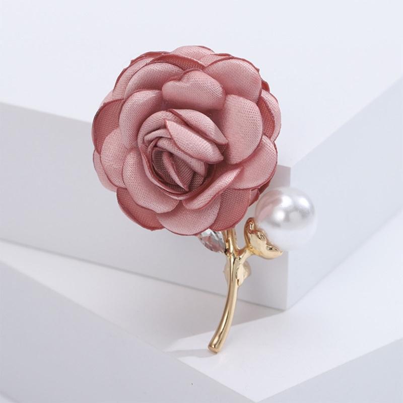 Women 3D Floral Brooch Lapel Pin Ladies Shawl Brooch Pin Clothing Jewelry Accessory for Wedding and Event Outfit