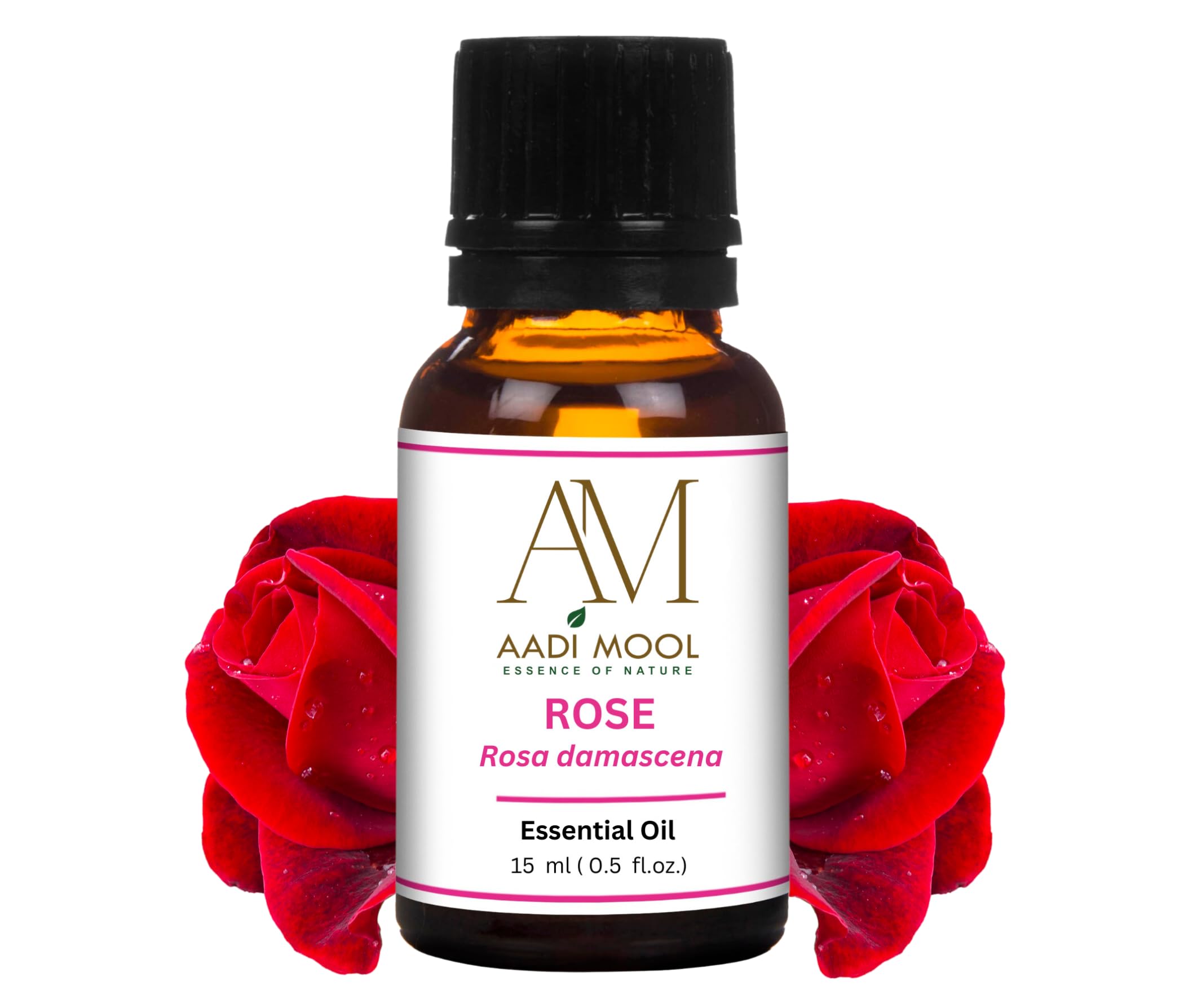 Aadi Mool Rose Essential Oil | For Glowing Skin, Relaxation & Aromatherapy - 15ML
