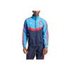 Adidas Logo Print Zip-Up Stand Collar Striped Color Block Raglan Long Sleeve Sports Jacket Men Jacket Blue IU2073