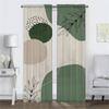 Concise Style Plants Curtains for Living Room Curtain for Room 2 Panel Shades Partition Home Interior Curtains Kitchen Blackout