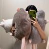 New Cute Simulation Big Mouse Plush Toy Doll Funny Party Mouse Doll Birthday Gift Female