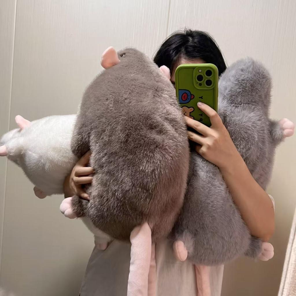 New Cute Simulation Big Mouse Plush Toy Doll Funny Party Mouse Doll Birthday Gift Female
