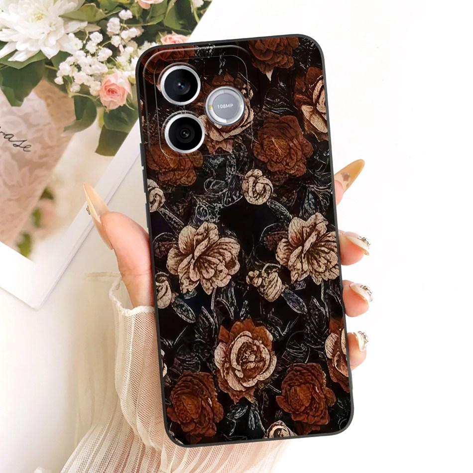 For Honor 600 Lite 5G Honor600 Cute Cat Flower Cartoon Phone Case For Honor 600 600Lite Soft Silicone Covers Bumpers