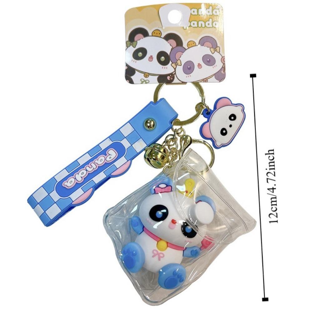 Doll Walking Bag Car Key Ring Panda Bag Pendant Creative Cartoon Cute Keychain  Small Gift