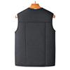 Winter Men's Thickened Cotton Vest: Mid-Aged & Elderly Wear