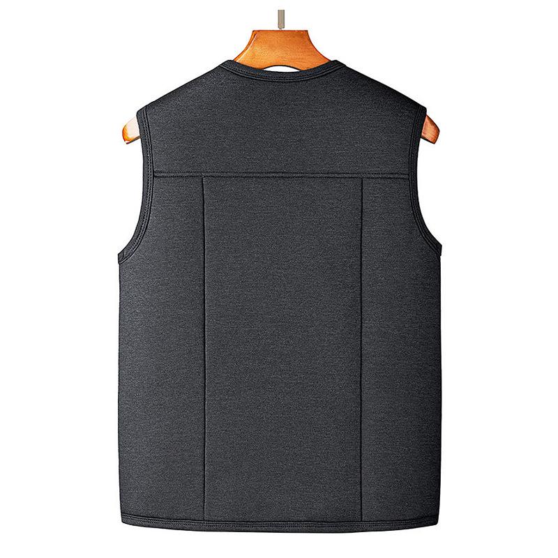 Winter Men's Thickened Cotton Vest: Mid-Aged & Elderly Wear