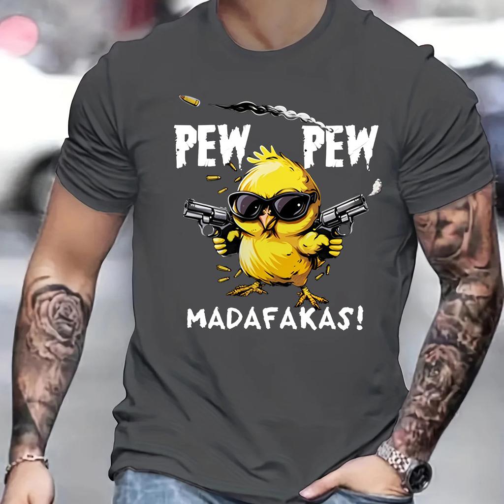 Summer men's 100% pure cotton casual loose oversized cool girl cartoon printed comfortable round neck short sleeved T-shirt top