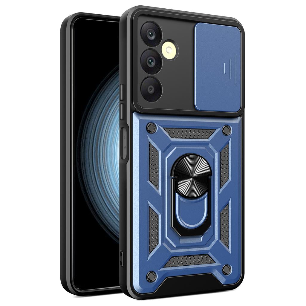 For Samsung Galaxy A25 5G (Global) (161.0 X 76.5 X 8.3mm) Case Anti-scratch PC+TPU Protective Cover with Slide Lens Lid