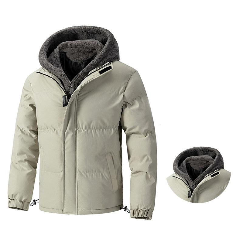Winter Men Thick Casual Hooded Parka Jacket Man Fleece Classic Outdoor Overcoat Sport Outwear